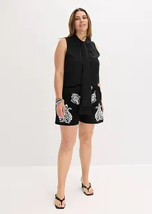 Shorts med broderi, av myk viskosemiks, bonprix