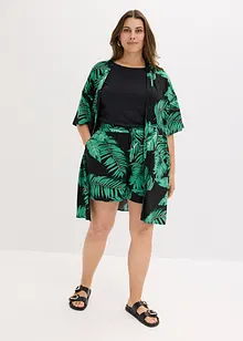 Shorts med print av lett viskose, bonprix