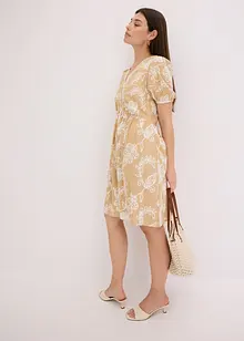 Tunikakjole med broderi av lett viskose, bonprix