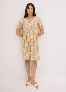 Tunikakjole med broderi av lett viskose, bonprix