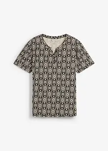 Henley T-skjorte i 100% økologisk bomull, bonprix