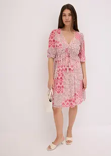 Mesh-tunikakjole med print, bonprix