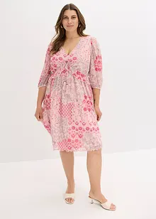 Mesh-tunikakjole med print, bonprix
