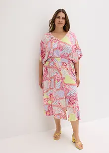 Jerseykjole med blonde av myk viskosemiks, bonprix