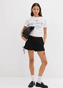 Pull on-shorts i elastisk bomullsmiks, bonprix