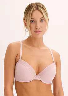 Vattert spile-BH med myk økologisk bomull (2-pack), bonprix