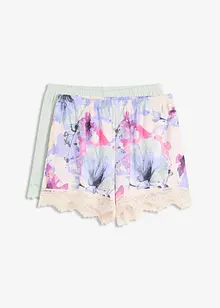 Nattshorts i myk viskosemiks (2-pack), bonprix