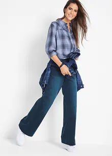 Kordfløyelsbukse med stretch, Wide, bonprix