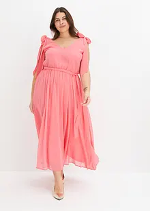 Chiffonkjole med sløyfedetaljer, bonprix
