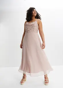 Stroppekjole med perlebroderi, bonprix