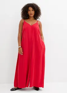 Jumpsuit av viskosemiks med regulerbare stropper, bonprix