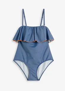 Bandeau-badedrakt i jeans look, bonprix