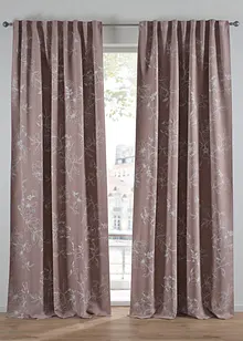 Mørkleggingsgardin med bladmønster (1-pack), bonprix