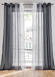 Gardin med resirkulert polyester og fargegradering (2-pack), bonprix