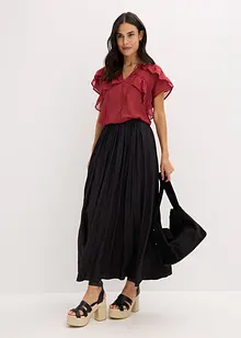 Crinkle maxiskjørt i strukturmateriale, bonprix