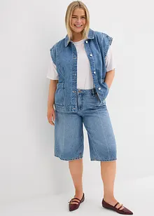 Jeansbermuda Mid Waist, Low Stretch, bonprix