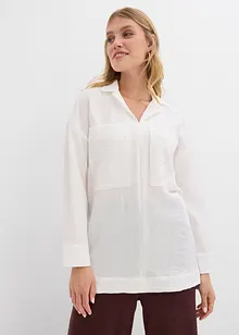 Skjortebluse i lett viskosemiks, bonprix
