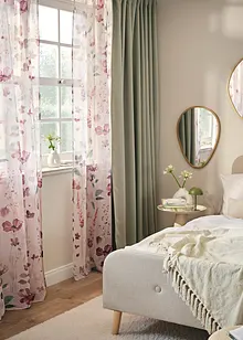 Gardin med blomsterprint (1-pack), bonprix