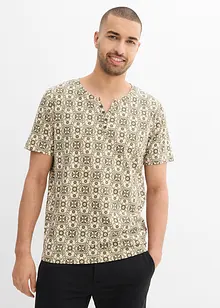 Henley T-skjorte i 100% økologisk bomull, bonprix