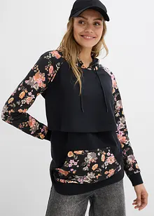 Myk 2-i-1-mamma-/ammesweatshirt med hette, bonprix