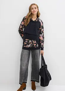 Myk 2-i-1-mamma-/ammesweatshirt med hette, bonprix