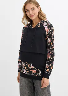 Myk 2-i-1-mamma-/ammesweatshirt med hette, bonprix