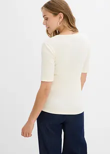 Mammatopp av ribbemateriale i 100% økologisk bomull (2-pack), bonprix