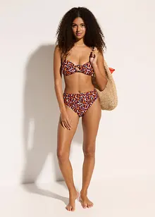 High Waist-bikinitruse med høy benskjæring, bonprix