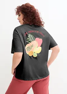 Oversized topp med trykk, bonprix