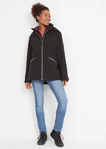 Outdoor-funkjsonsjakke, 3-i-1, med strikket fleece innvendig, bonprix