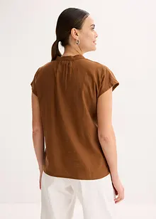 Kortermet bluse i lett linmiks, bonprix