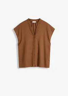 Kortermet bluse i lett linmiks, bonprix
