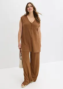 Lang finstrikket vest, bonprix