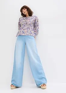 Trikotbluse med snøring, bonprix