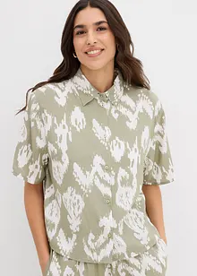 Viskosebluse med folklore trykk, bonprix