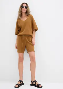 Shorts i strukturmateriale av 100% bomull, bonprix