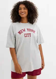 Oversized topp i 100% økologisk bomull, bonprix
