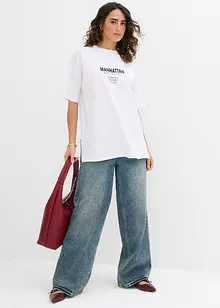 Oversized topp i 100% økologisk bomull, bonprix