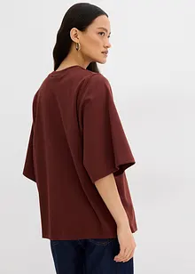 Oversized topp med vide ermer, av 100% bomull, bonprix