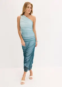 One shoulder-kjole med meshinnfelling, bonprix
