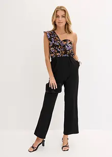 One shoulder jumpsuit av lett viskose, bonprix