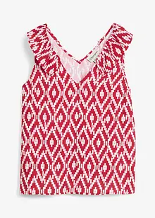 Ermeløs bluse i lett viskose, bonprix