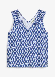 Ermeløs bluse i lett viskose, bonprix