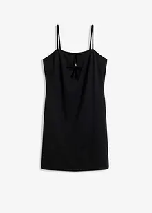 Minikjole med detalj i imitert skinn, bonprix
