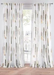 Gardin med trykt stripemønster (1-pack), bonprix