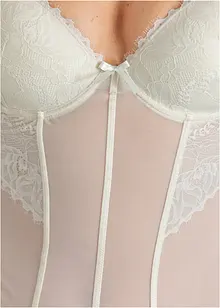 Stringbody med elastiske blonder, bonprix