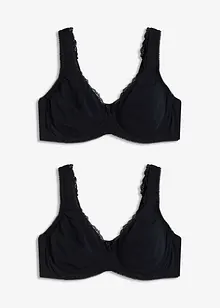 Minimizer T-skjorte-BH med spiler og økologisk bomull (2-pack), bonprix