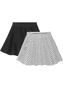 Jerseyskjørt til jente av 100% økologisk bomull (2-pack), bonprix