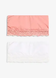 Bandeau-BH med økologisk bomull (2-pack), bonprix