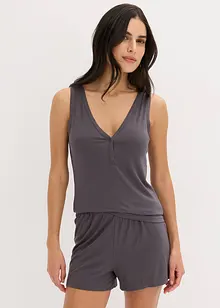 Shorty-pyjamas i mykt ribbet materiale, bonprix